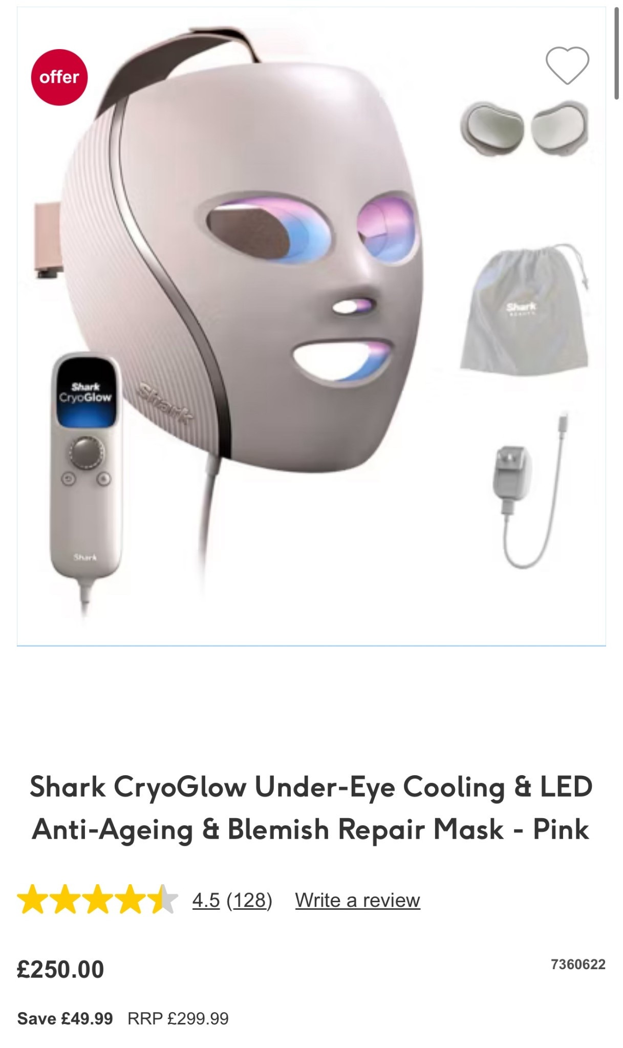 Shark Cryoglow mask for £250!!!

Check your advantage card offers as I can get another 10% off or if you have student discount!!

LED mask, shark, Christmas gift idea, 

#LTKsale #LTKCyberWeek #LTKgiftguide