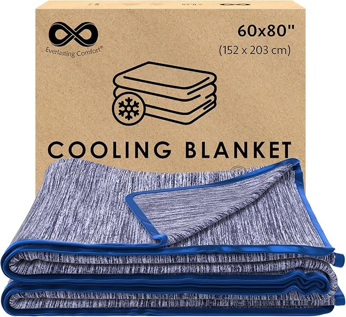 Everlasting Comfort Cooling Blanket for Hot Sleepers - Soft, Lightweight & Breathable Throw Blank... | Amazon (US)