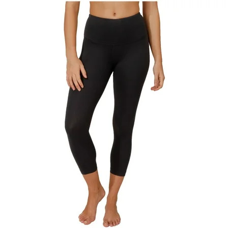 90 Degree by Reflex Womens Performance Activewear Power Flex High Waist Capri Leggings Yoga Pants Bl | Walmart (US)