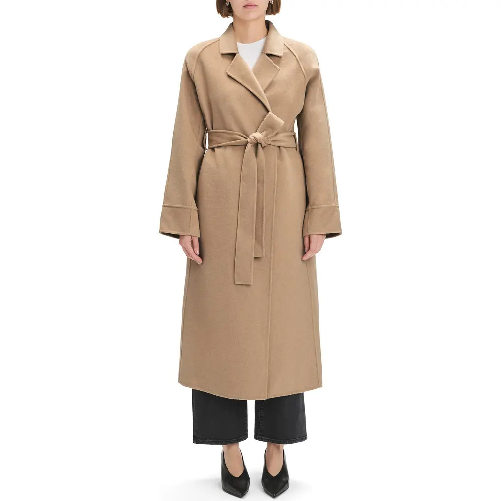 Favorite Daughter The Paola Wool Blend Coat in Camel at Nordstrom, Size Medium | Nordstrom