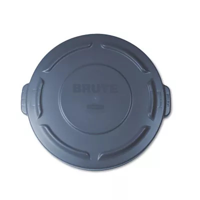 Rubbermaid BRUTE 20 gal. Round Plastic Flat Top Lid for Trash Cans, 19.88 in., Gray | Tractor Supply