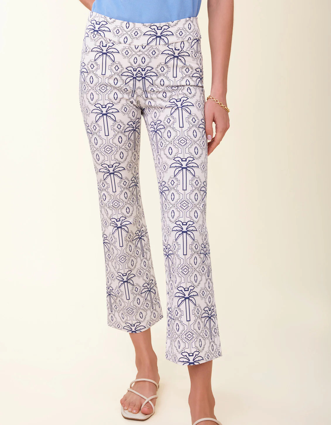 Maren Kick Flare Pant Ogeechee Palm Geo | Spartina 449