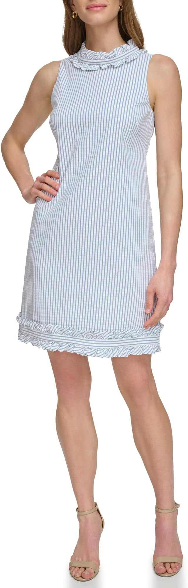 Eliza J Women's Strip Sleeveless Shift Dress | Amazon (US)