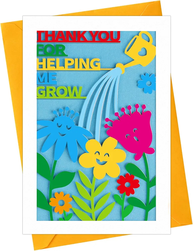 WhatSign Teacher Appreciation Cards Thank You Teacher Cards Thank You for Helping Me Grow Best Te... | Amazon (US)