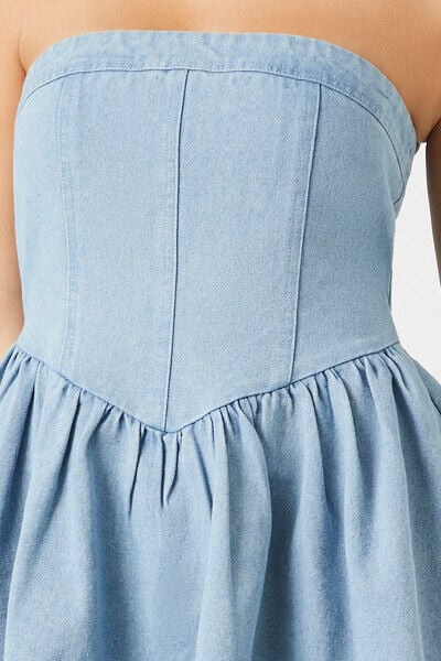 Denim Fit & Flare Mini Dress | Forever 21