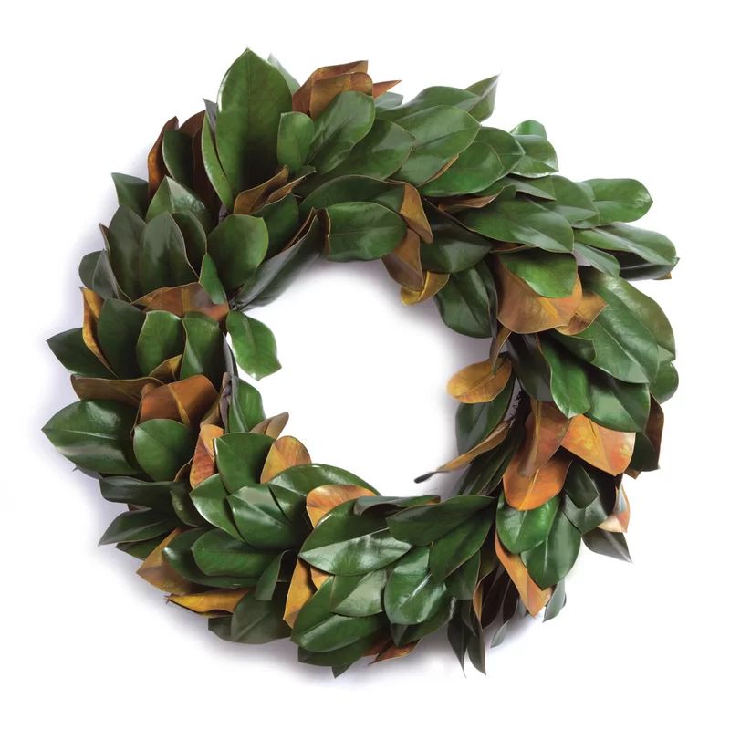 Barrigan Handcrafted Faux Magnolia Metal Wreath | Wayfair North America