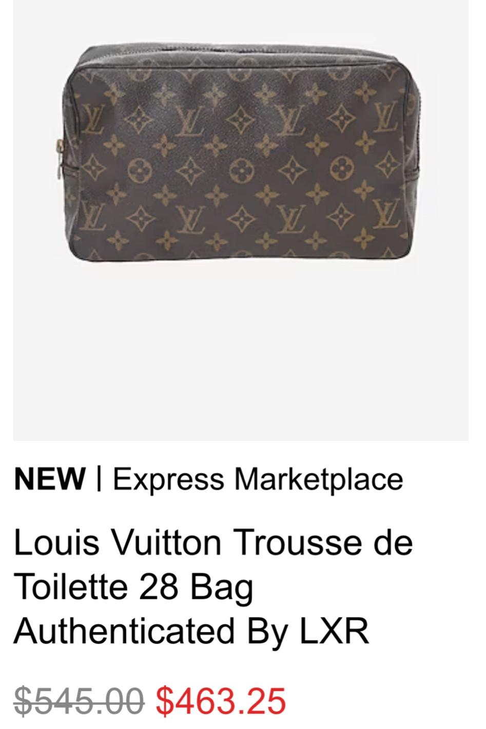 Louis Vuitton Trousse De Toilette 28 Toiletry Bag Authenticated By Lxr