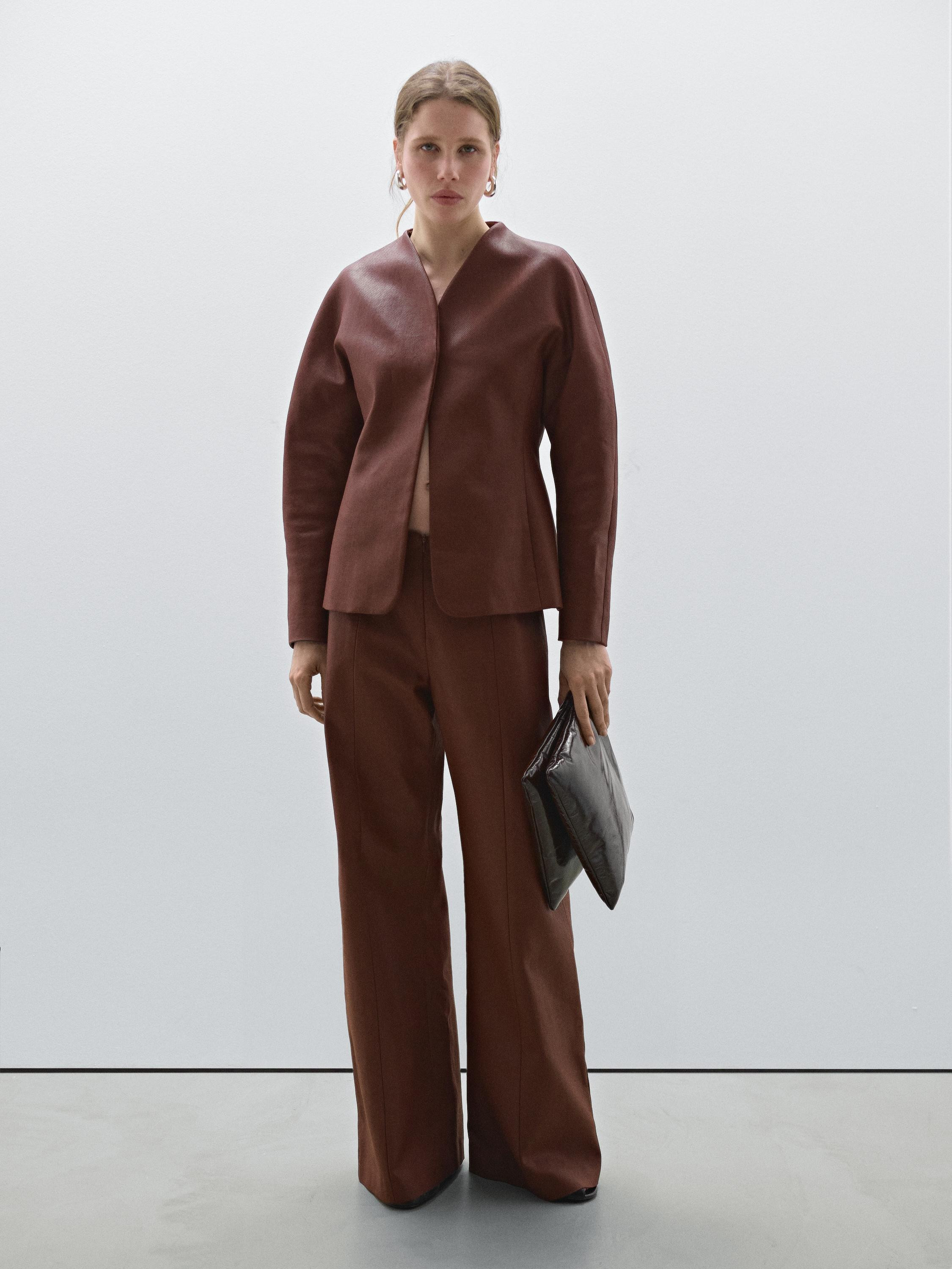 Blazer with Japanese collar - Studio | Massimo Dutti US