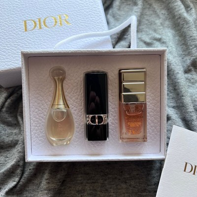 DIOR J’ADORE PRESTIGE LA MICRO-HUILE DE ROSE ADVANCED SERUM & LIPSTICK GIFT SET | eBay UK