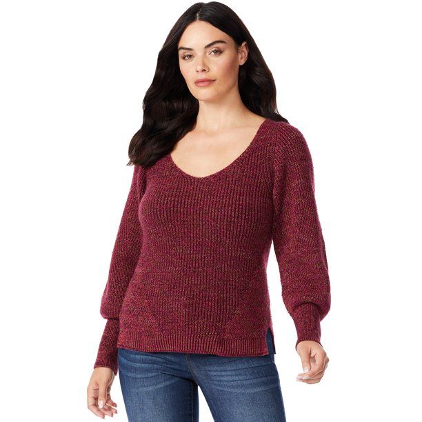 Sofia Jeans by Sofia Vergara Women's Sweetheart Neck Sweater | Walmart (US)