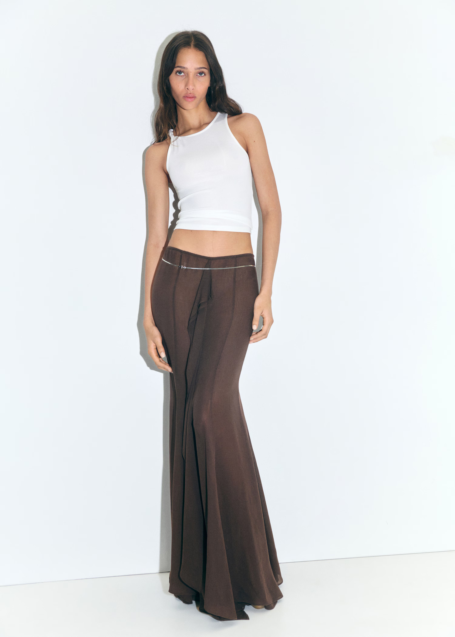 Maxi-skirt with ruffle detail | Mango (US/MX/AU)