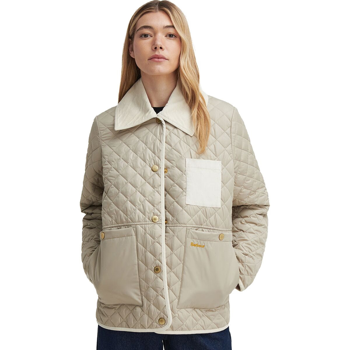 Barbour Fleur Quilt Jacket - Women's Light Sand/Blanc, US 12/UK 16 | Backcountry