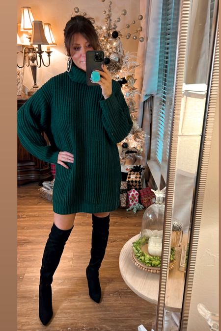 Perfect sweater dress for Christmas.  So soft!!  Oversized.  Wearing size XS.  

#LTKHoliday #LTKGiftGuide #LTKstyletip