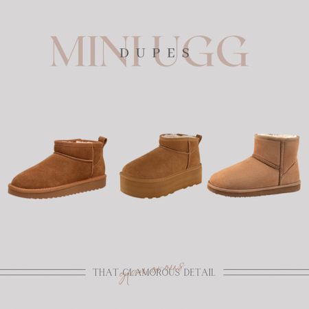 Mini Ugg Dupes - Save or Splurge?

Follow for more dupes here at That Glamorous Detail.  

#FoundItOnAmazon #uggdupes #miniuggs #brownuggs #dupes #uggs #winter #shoes 

#LTKshoecrush #LTKSeasonal #LTKFind