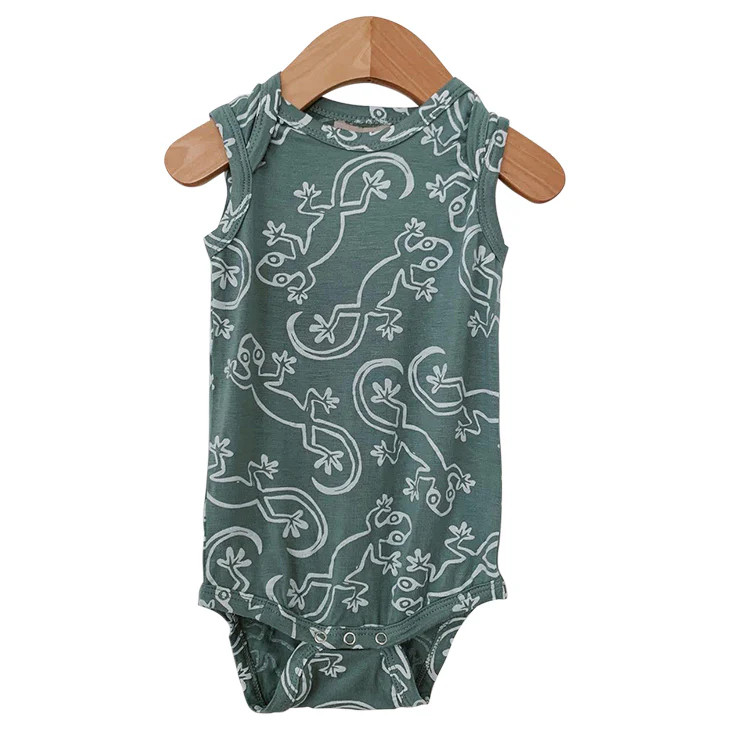 Sleeveless Bodysuit, Lizard Seafoam | SpearmintLOVE