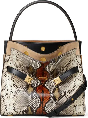 Small Lee Radziwill Snake Embossed Leather Double Bag | Nordstrom