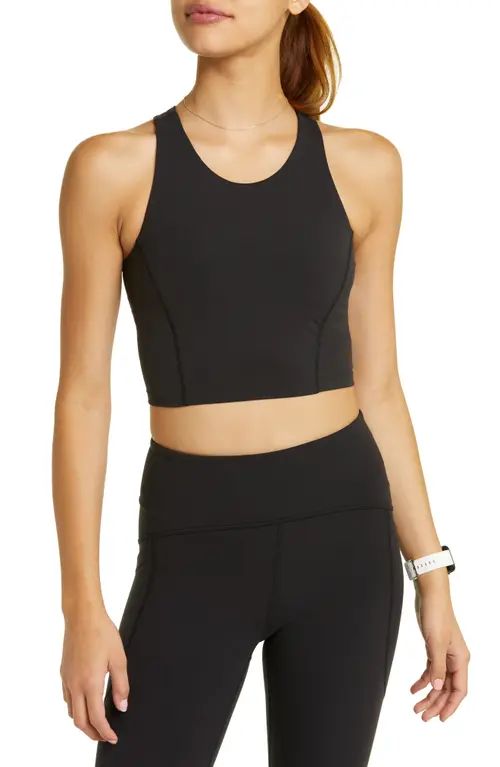 zella Studio Luxe Support Tank in Black at Nordstrom, Size Large | Nordstrom