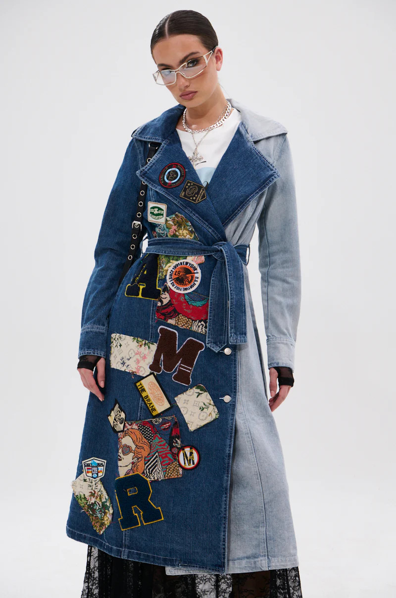 MILA PATCH DENIM TRENCH | AKIRA