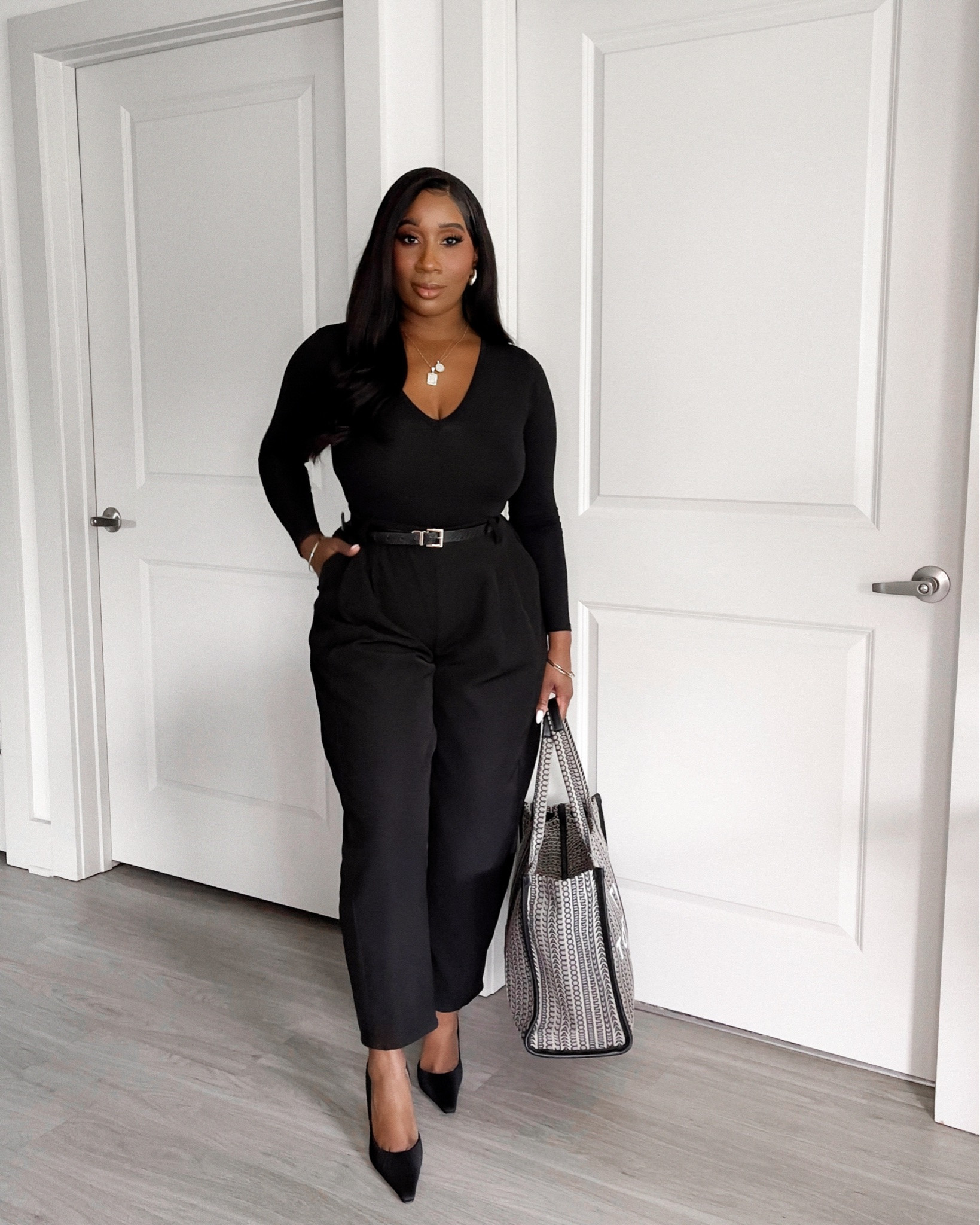 All Black Workwear inspo! Wearing a medium in the top and small regular in the pants (get 20% off with code: brittney200) 

OOTD, Style inspo, Outfit inspo, Amazon, Halara, Workwear inspo, Officewear 

 #LTKootd #LTKSeasonal #LTKWorkwear