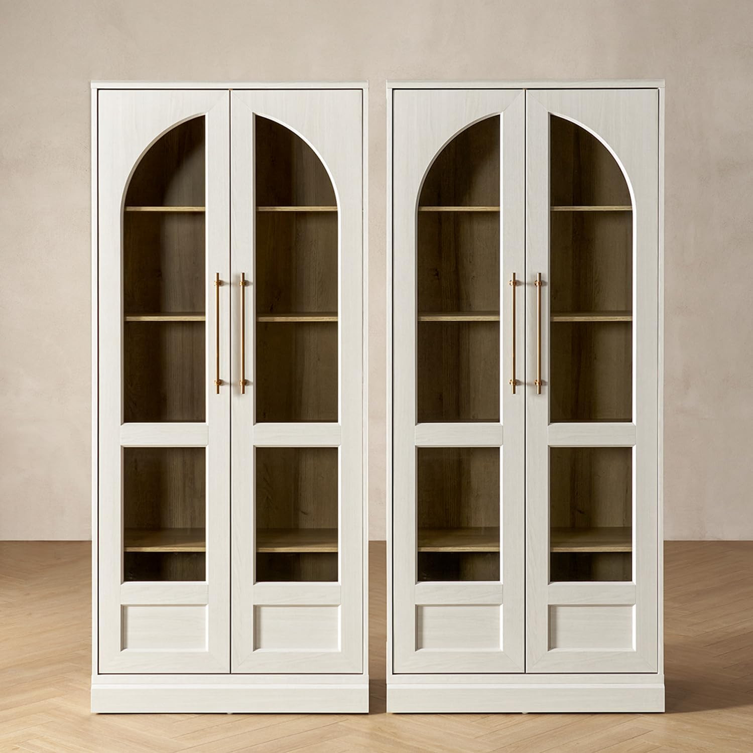 mopio Blake Tall Display Cabinet, Kitchen Buffet Pantry Cupboard, Trophy Display Case, Storage Ca... | Amazon (US)