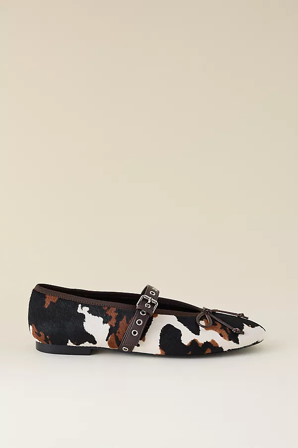 Bibi Lou Nashira Cow Print Ballet Flats | Anthropologie (UK)