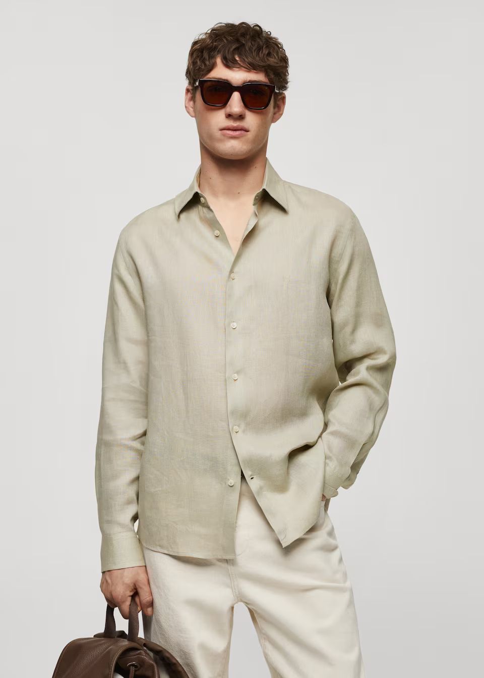 100% linen regular-fit shirt -  Men | Mango Man USA | MANGO (US)