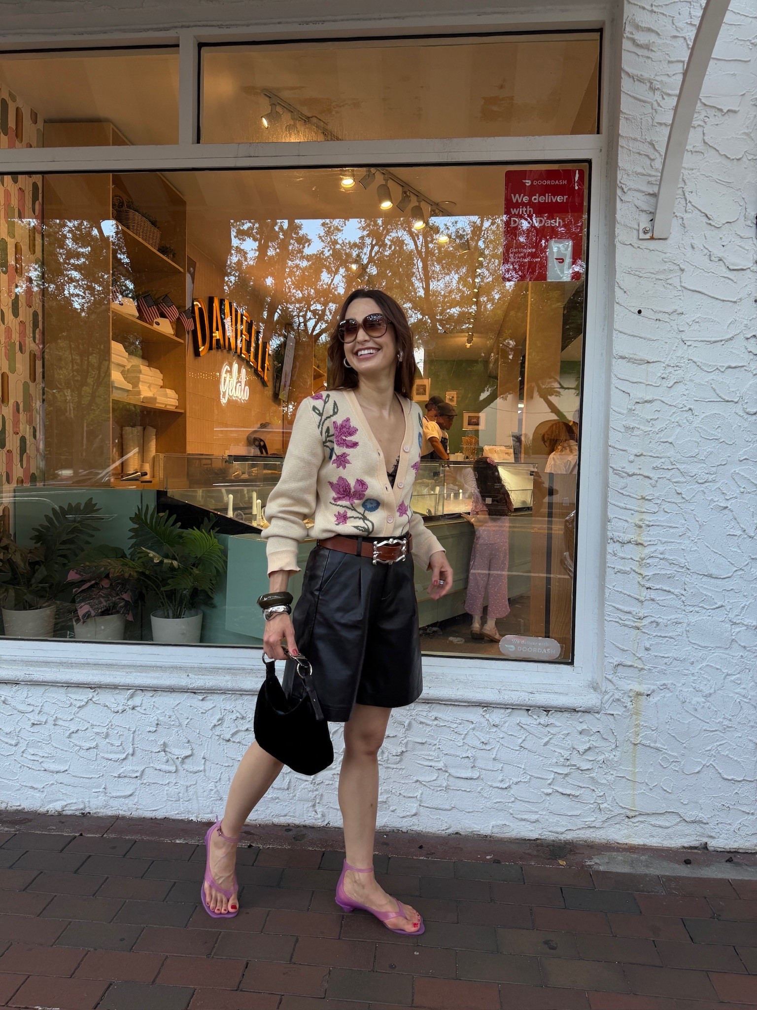 Miami streetstyle. Flower cardigan and black jorts outfit inspo.

#LTKootd #LTKgrwm #LTKdayinmylife