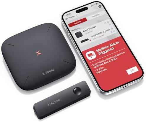 X-Sense Smart Mailbox Alarm, Wireless Long Range Mailbox Alert, Mailbox Sensor with SBS50 Base St... | Amazon (US)