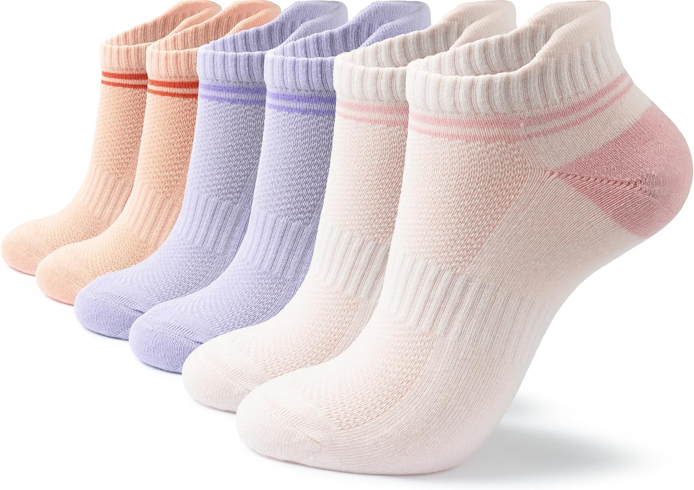 BomKinta Womens Athletic Socks - Cushioned Running Socks - Cotton Ankle Sock - Gifts for Women 6 ... | Amazon (US)