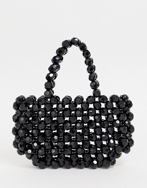 Glamorous black resin beaded bag | ASOS US