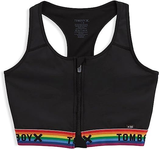 TomboyX Zip-Up Swim Top, Racerback Bathing Suit Compression Sport Swimming Bra UPF 50 Sun Protect... | Amazon (US)
