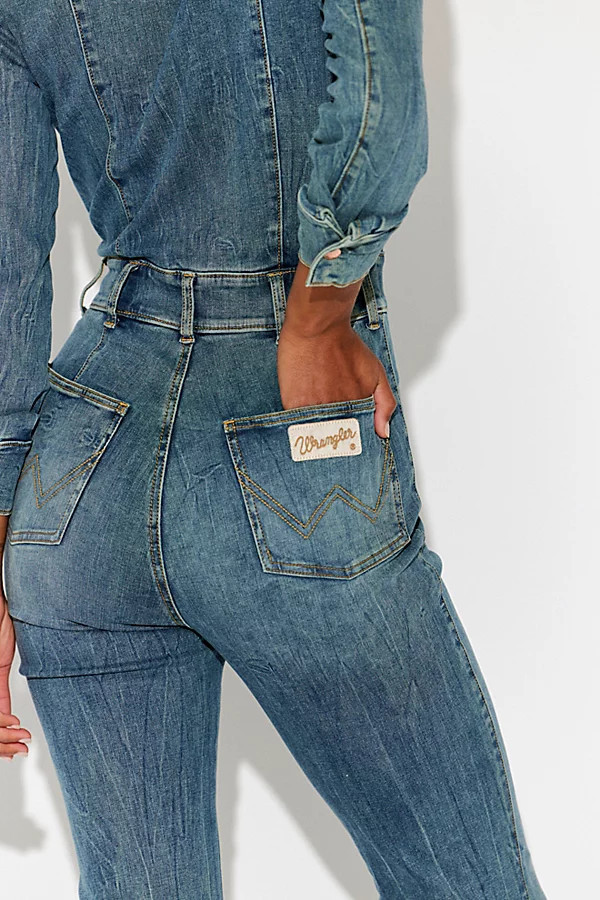 Wrangler X Lainey Wilson Flared Denim Catsuit | Free People (Global - UK&FR Excluded)
