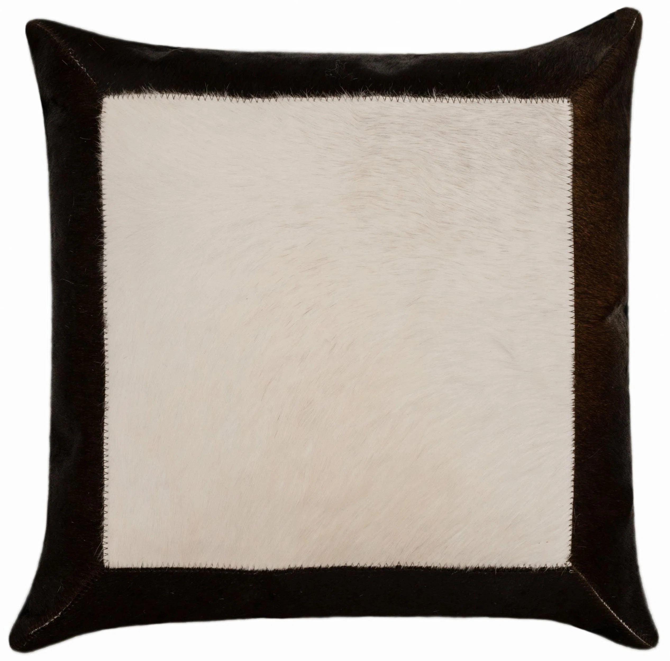 Canvello Canvello Genuine Cowhide Leather Decorative Throw Pillows - Handmade Patchwork Boho Acce... | Wayfair North America