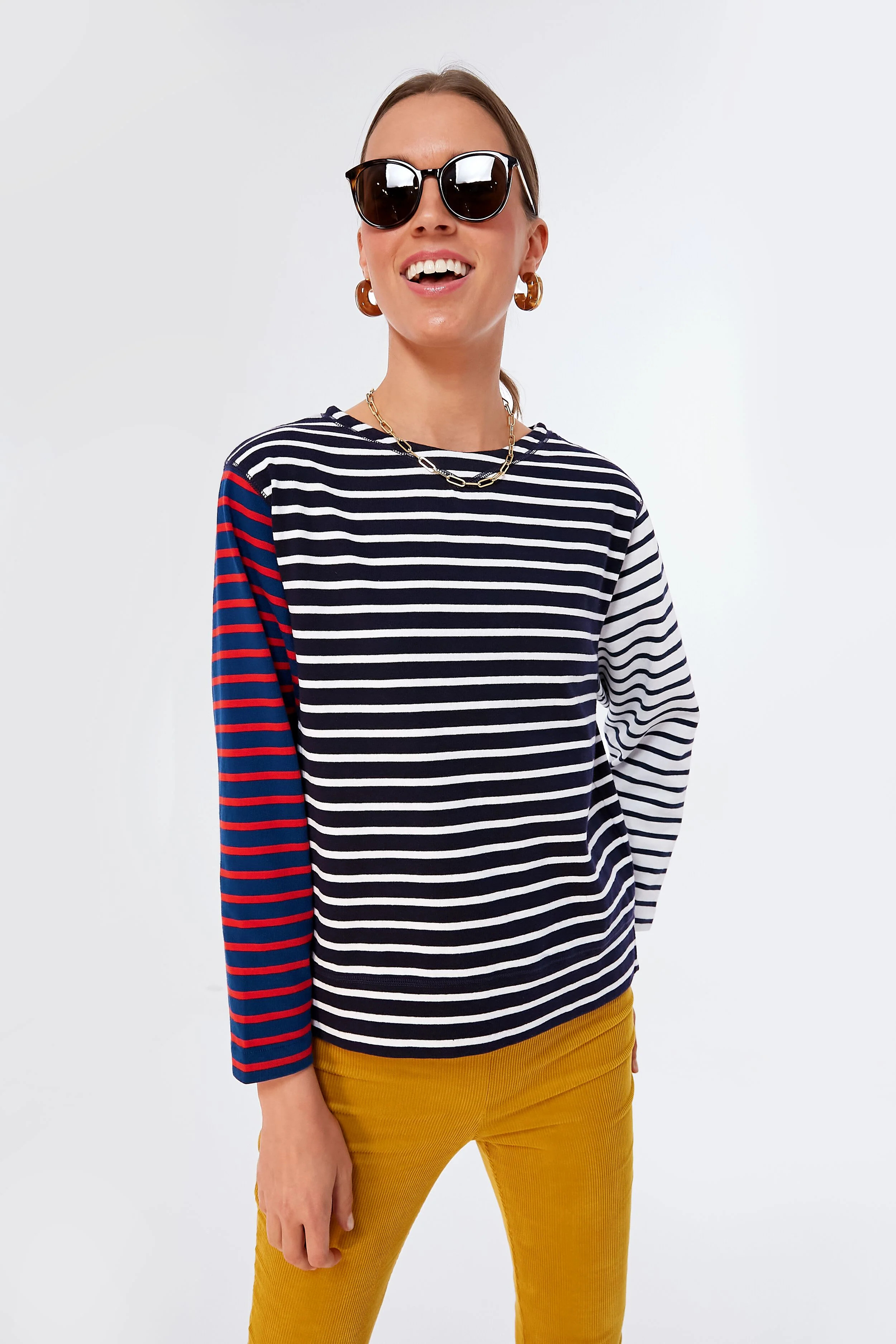 Lakeside Stripe Mixed Tee | Tuckernuck (US)