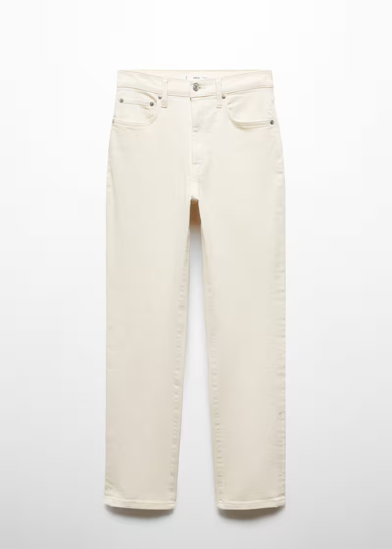Waxed slim crop jeans -  Woman | Mango Netherlands | MANGO (UK)