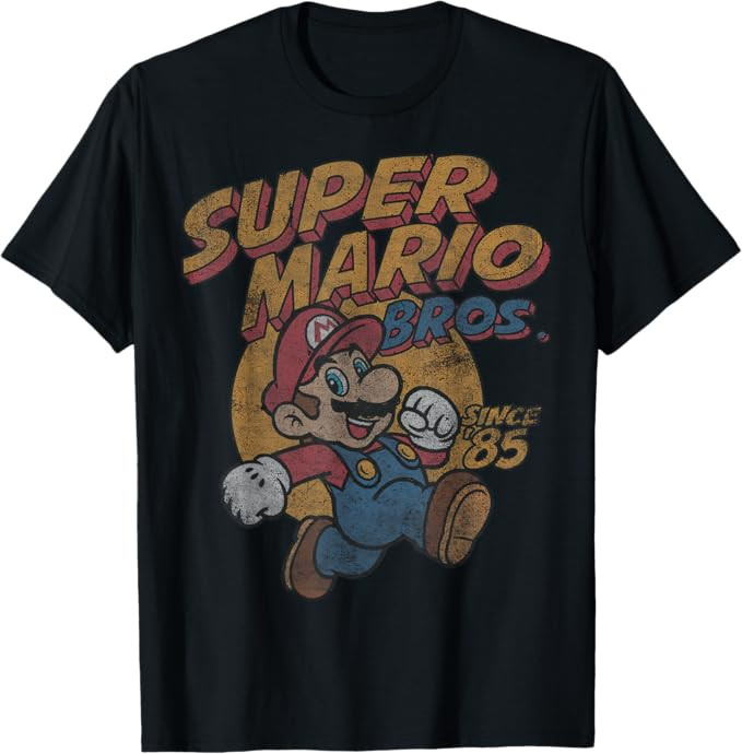 Super Mario Bros. Since '85 Vintage Poster T-Shirt | Amazon (US)