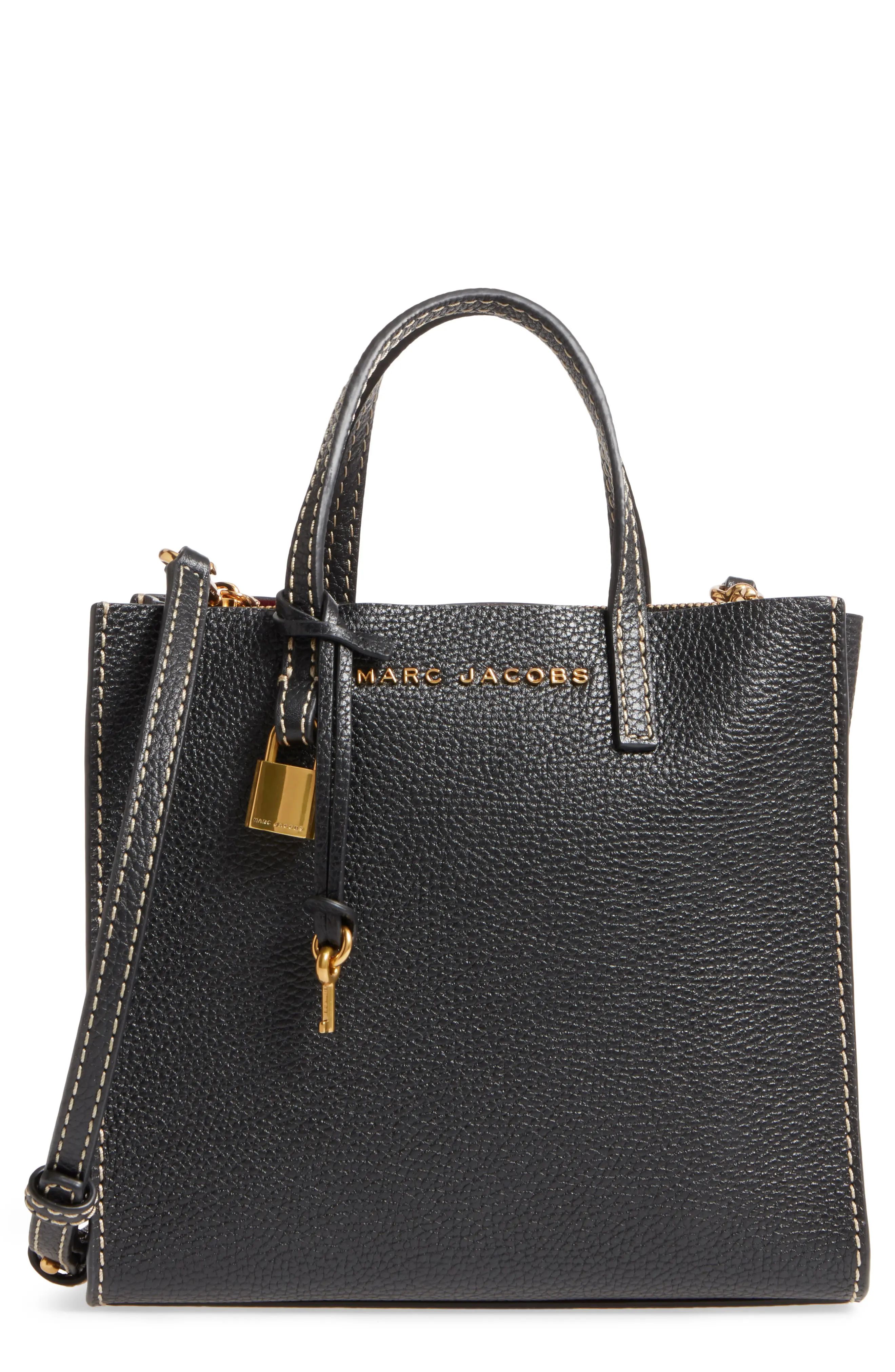Marc Jacobs The Grind Mini Colorblock Leather Tote - Black | Nordstrom