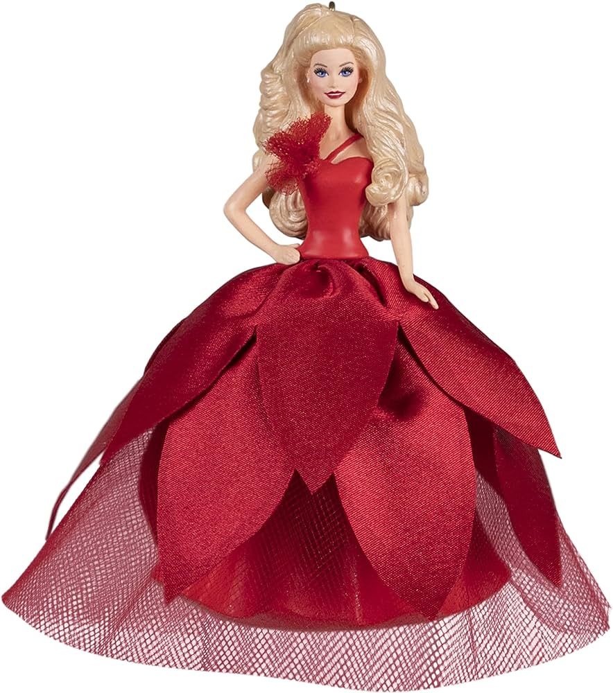 Hallmark Keepsake Christmas Ornament, plastic, 2022 Holiday Barbie Doll | Amazon (US)