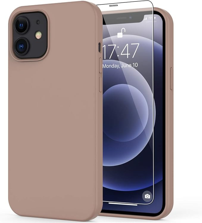 DEENAKIN iPhone 12 Case,iPhone 12 Pro Case with Screen Protector,Soft Liquid Silicone Gel Rubber ... | Amazon (US)
