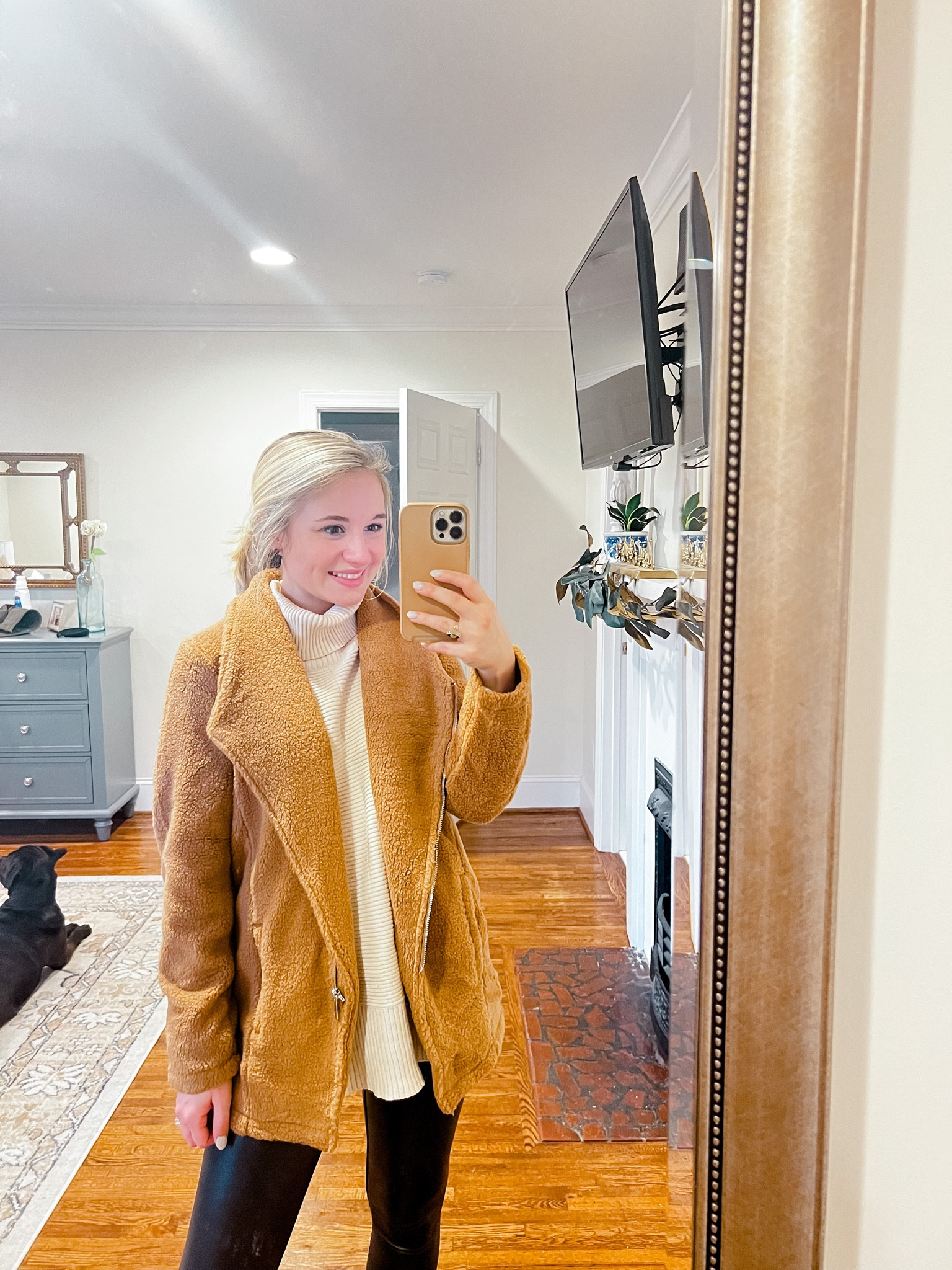 Cozy Sherpa coat from Amazon - runs true to size! 

#LTKSeasonal #LTKunder50 #LTKstyletip