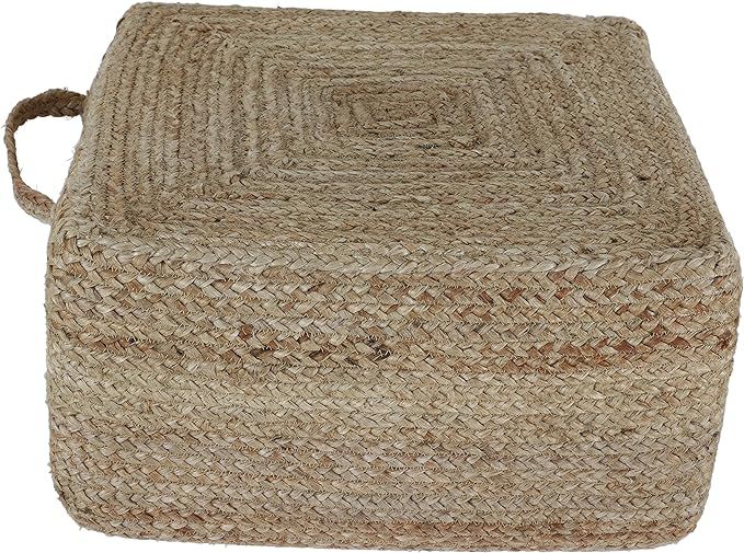 Decor Therapy Sanibel Woven Square Pouf, Natural | Amazon (US)