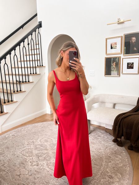 A closet STAPLE!! 😍 obsessed with this red maxi dress!!! So pretty and flowy!!

Sizing Details ✨ 
5’4’’ • 124lbs • 30D 

Dress: XS

#LTKSeasonal #LTKFindsUnder100 #LTKStyleTip