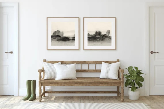 Set of 2 Prints Watercolour Landscape Art Dan Hobday Art - Etsy | Etsy (US)