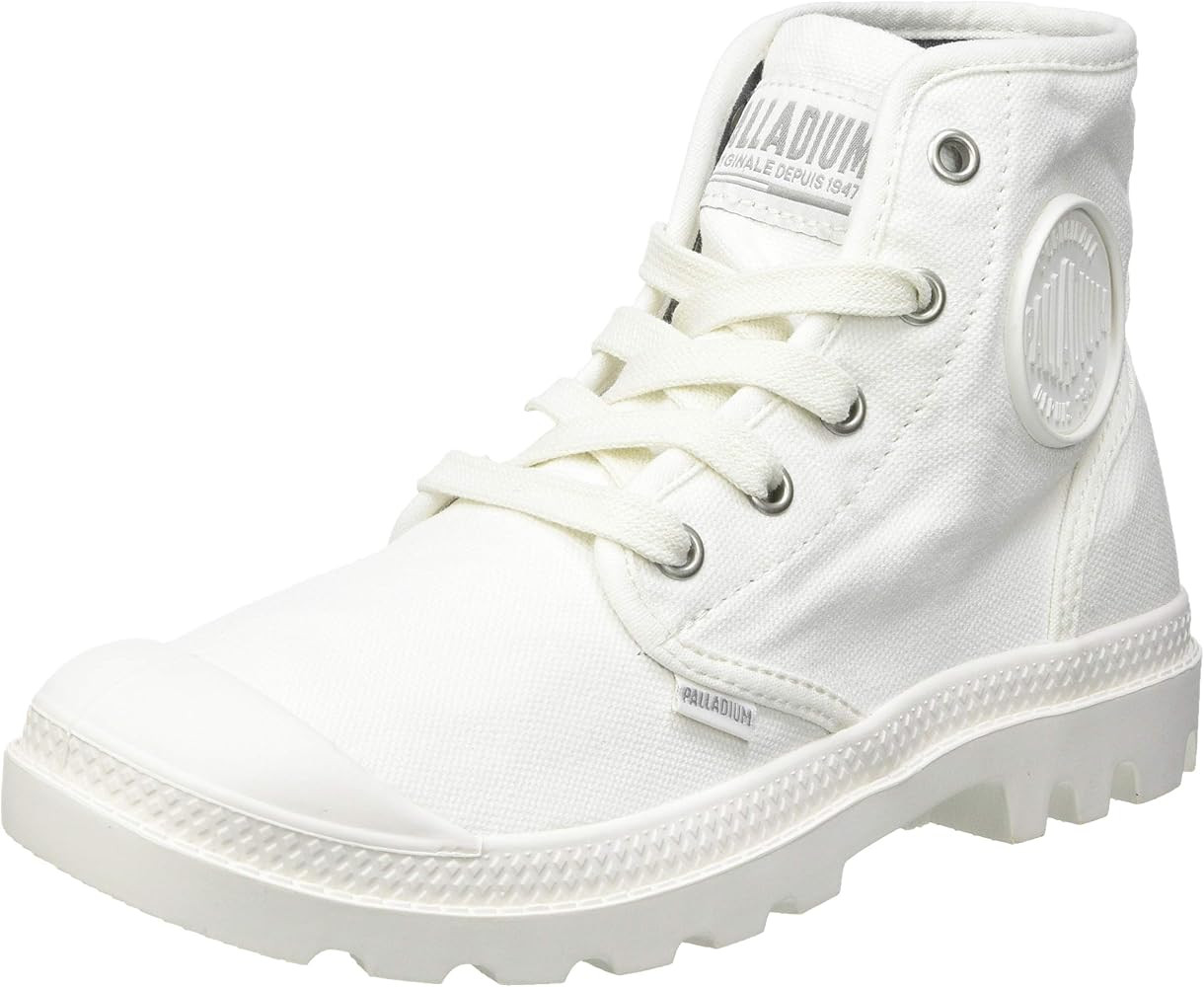 Amazon.com | PALLADIUM Boots Women's Pampa Hi Canvas Boots, Star White, 8 | Fashion Sneakers | Amazon (US)