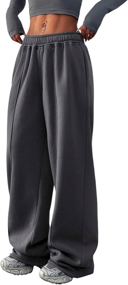 Womens Wide Leg Sweatpants Baggy with Pockets High Waisted Track Casual Thickening for Autumn and... | Amazon (US)