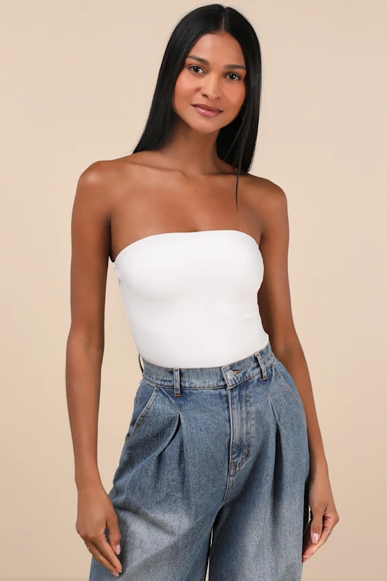 Effortless Concept Ivory Strapless Bodysuit | Lulus