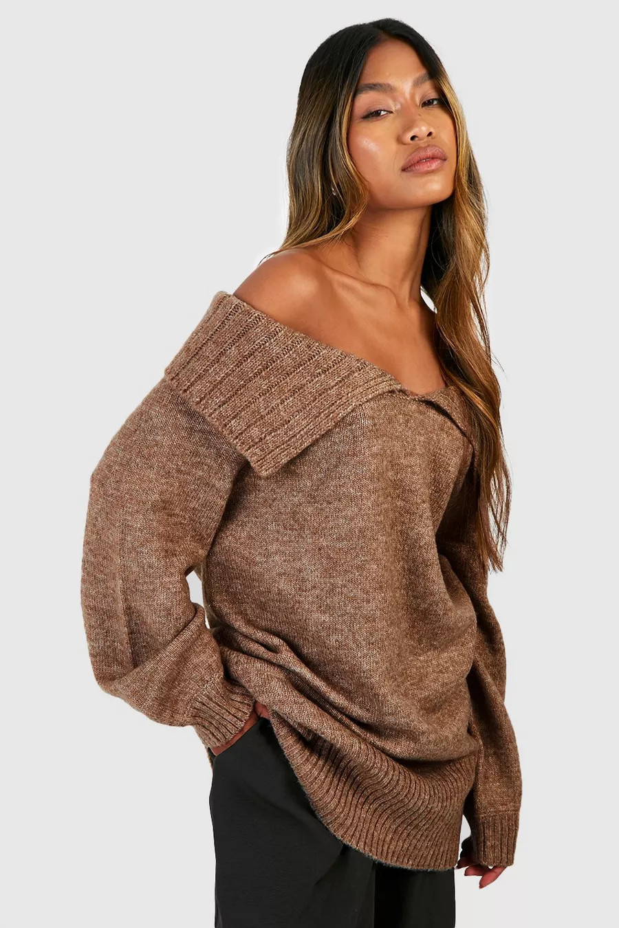 Oversized Collar Sweater | boohoo (US & Canada)