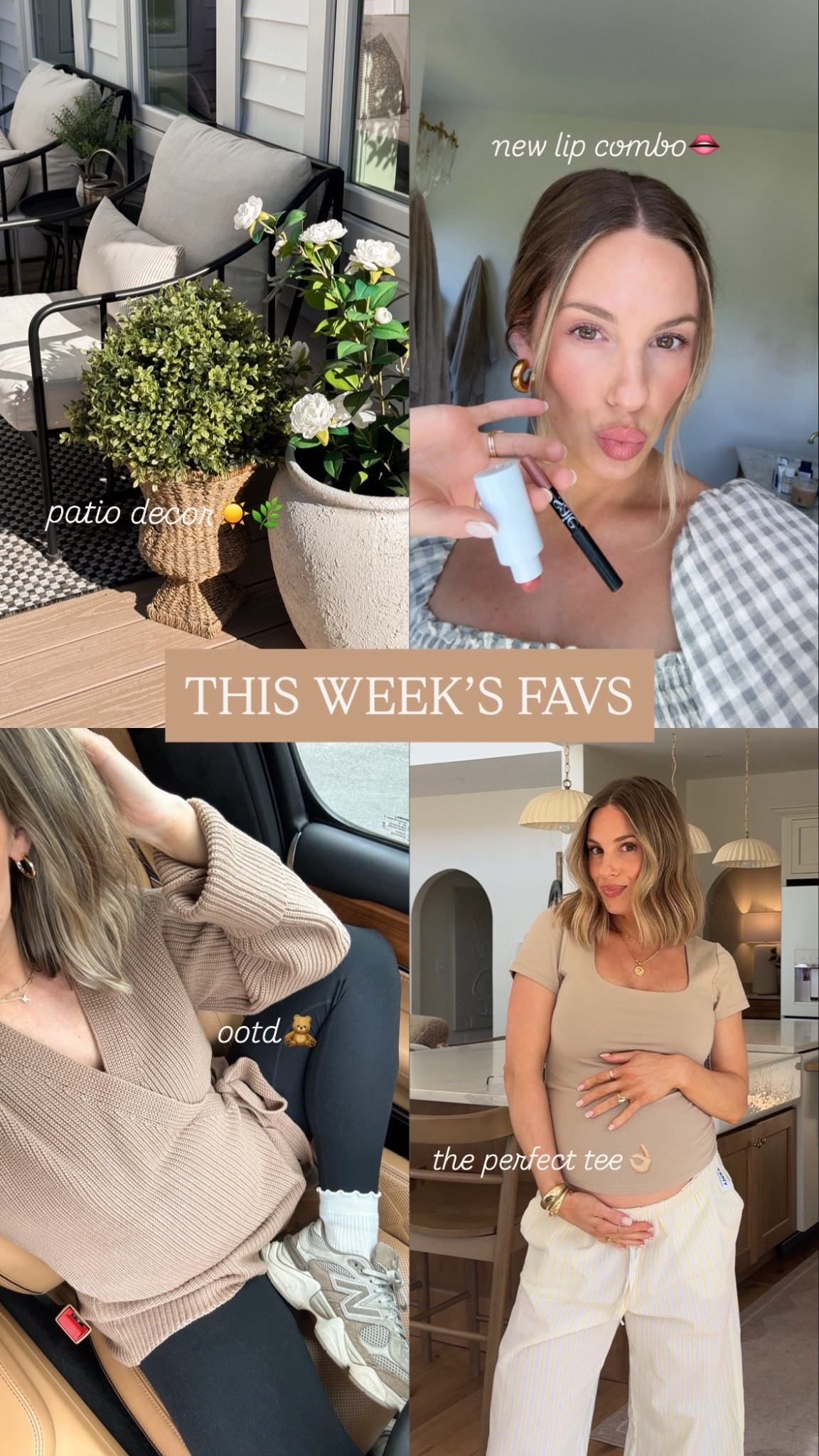 Favs of mine & YOURS🥰 

Lip combo is Saie Flirt liner & WA lip stick in Juice! 

Wearing size small in tops & xs bottoms 

Spring, favs, home, fashion, ootd, patio, decor, basics, makeup, beauty, lip combo, must haves 

#LTKootd #LTKBump #LTKBeauty