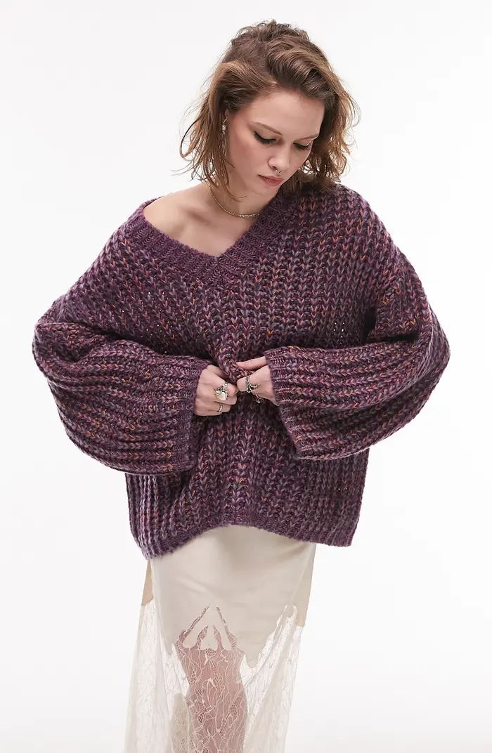 Space Dye V-Neck Pullover Sweater | Nordstrom Rack