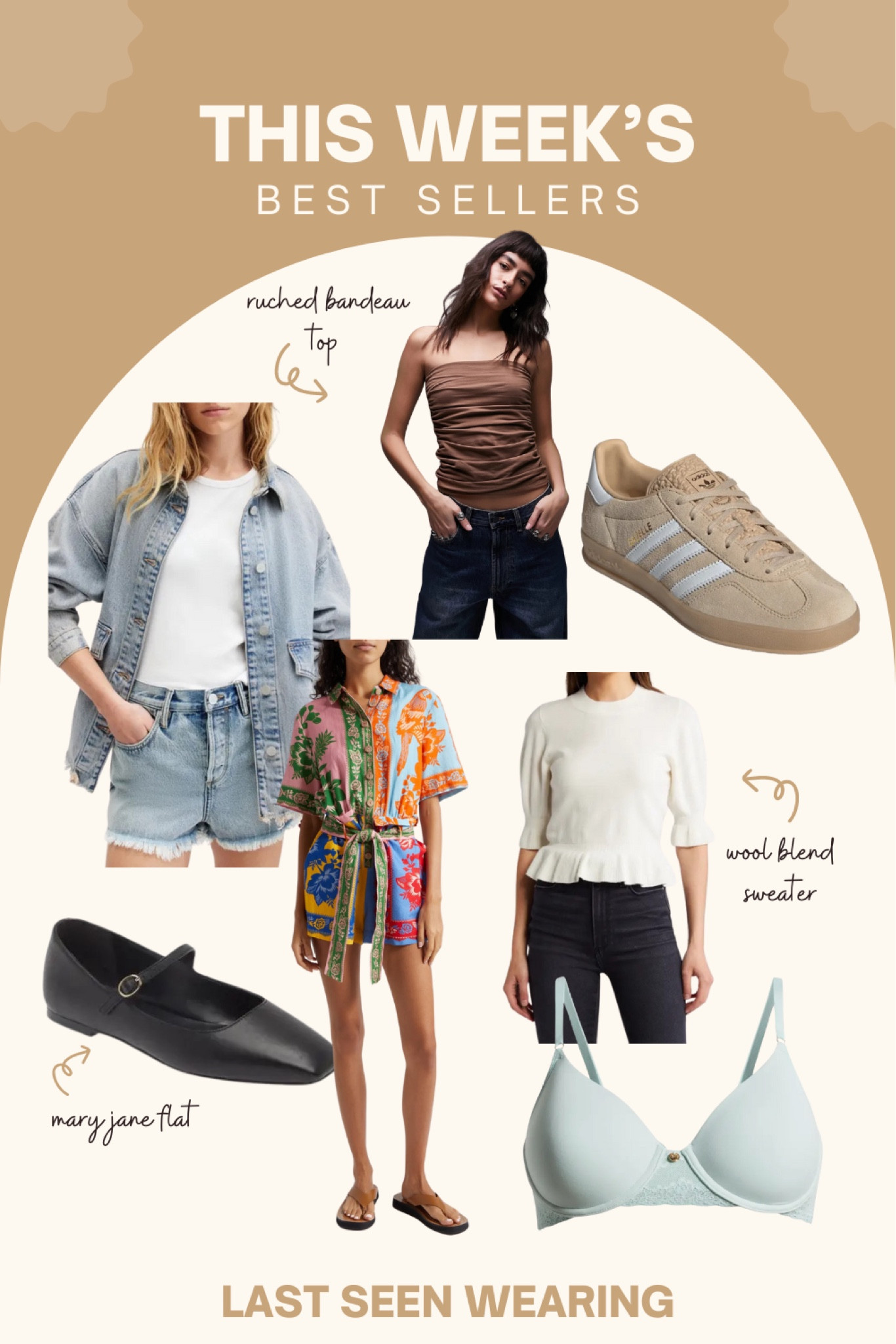 This Week’s Best Sellers
#bandeautop #balletflat

#LTKstyletip #LTKsalealert 

#LTKSeasonal